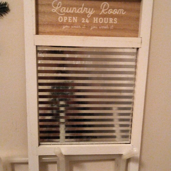 Laundry "washboard" signs - wash dry fold repeat - Laundry Open 24 hrs - set NEW - Picture 10 of 13